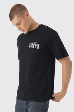 Tokyo City Back Print T-Shirt | UK^boohooMAN