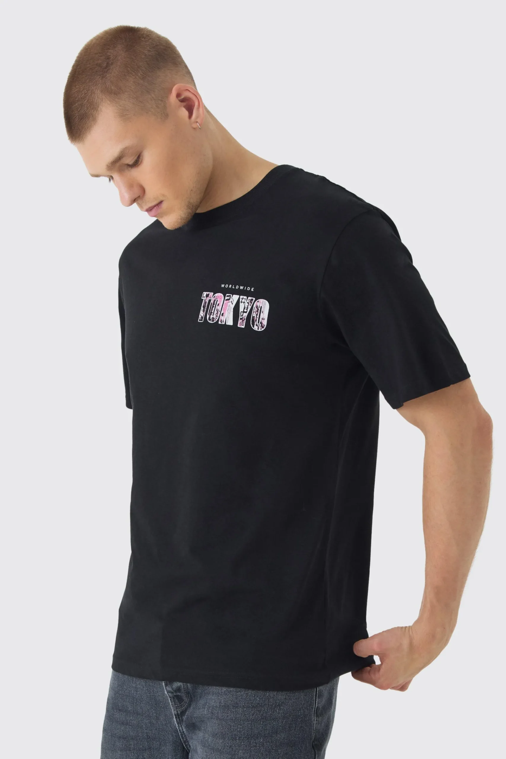 Tokyo City Back Print T-Shirt | UK^boohooMAN