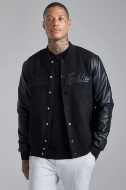 boohooMAN Tonal Limited Edition Melton Bomber | UK| Coats & Jackets