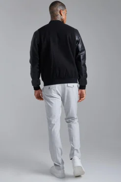 boohooMAN Tonal Limited Edition Melton Bomber | UK| Coats & Jackets