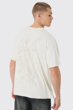 Tonal Renaissance Back Print Washed T-Shirt | UK^boohooMAN
