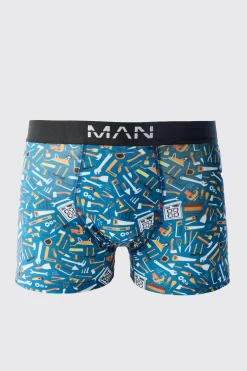 boohooMAN Tool Kit Print Boxers | UK| Underwear & Socks|Underwear & Socks