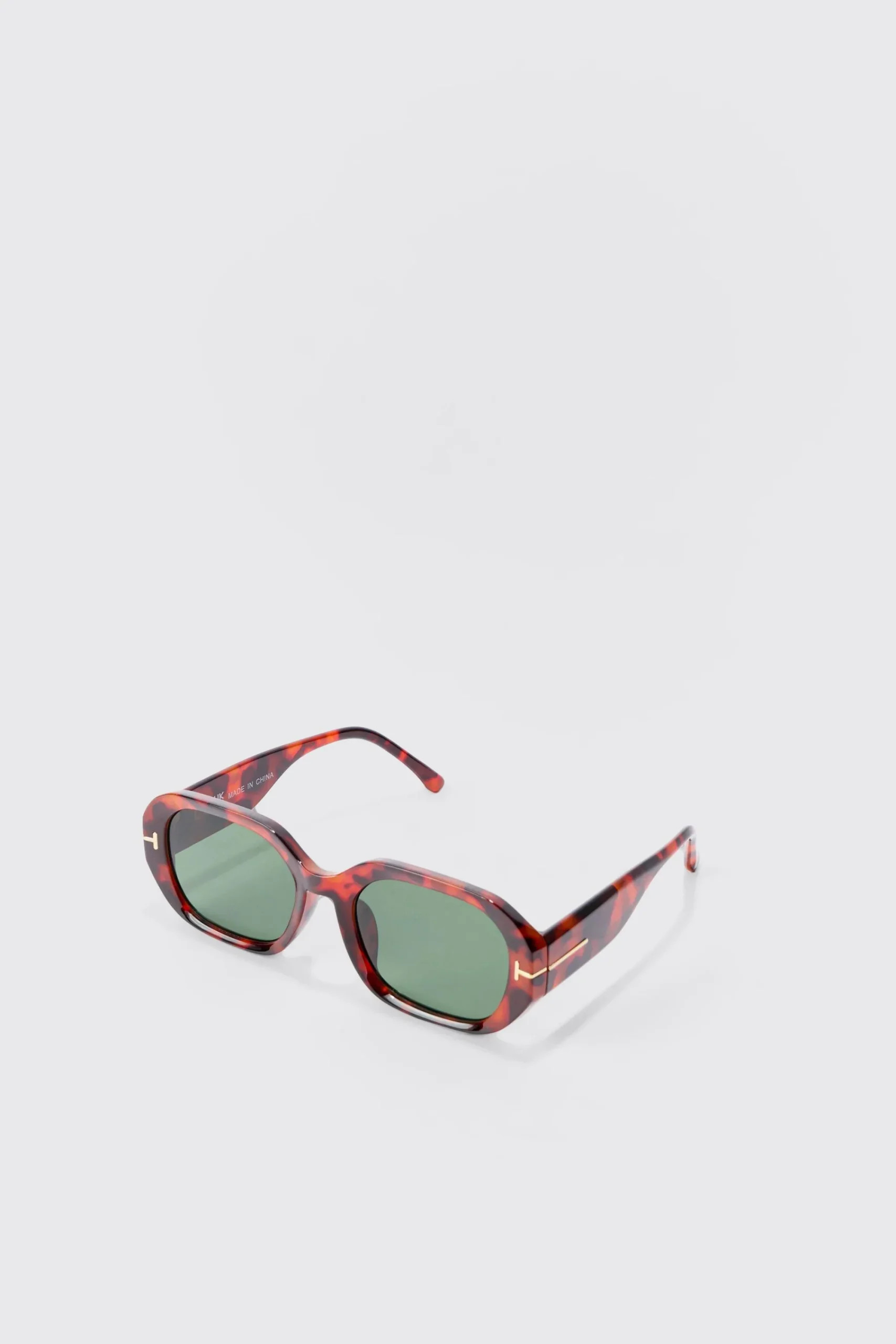 boohooMAN Tortoise Hexagonal Sunglasses In | UK| Sunglasses