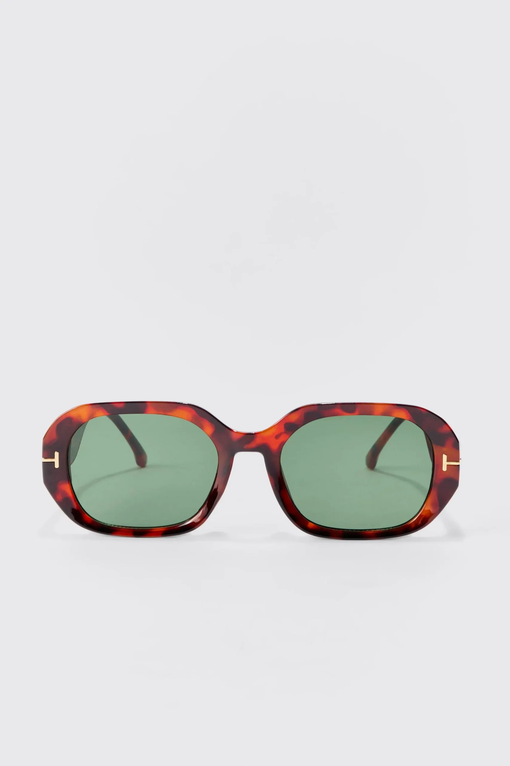 boohooMAN Tortoise Hexagonal Sunglasses In | UK| Sunglasses