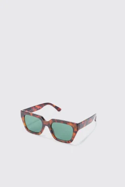 boohooMAN Tortoise Square Frame Sunglasses In | UK| Sunglasses
