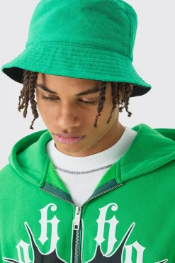 boohooMAN Towelling Bucket Hat In | UK| Hats & Caps