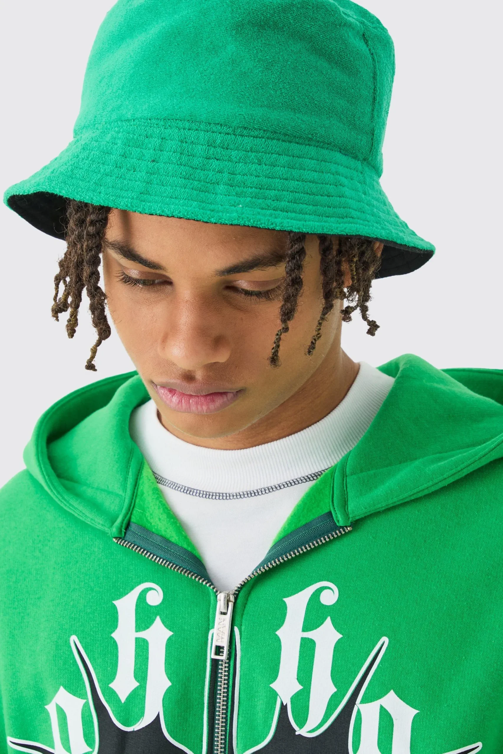 boohooMAN Towelling Bucket Hat In | UK| Hats & Caps