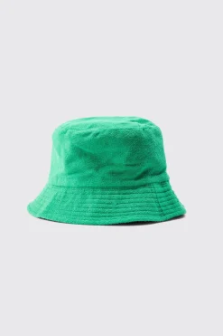 boohooMAN Towelling Bucket Hat In | UK| Hats & Caps