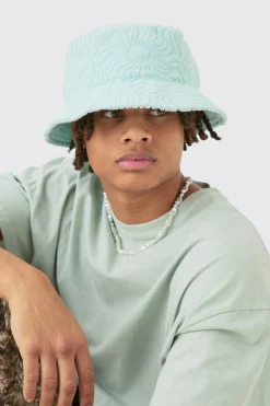 boohooMAN Towelling Bucket Hat In | UK| Hats & Caps