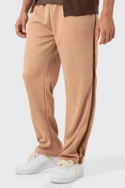 boohooMAN Tricot Homme Embroidered Tape Relaxed Joggers | UK| Joggers