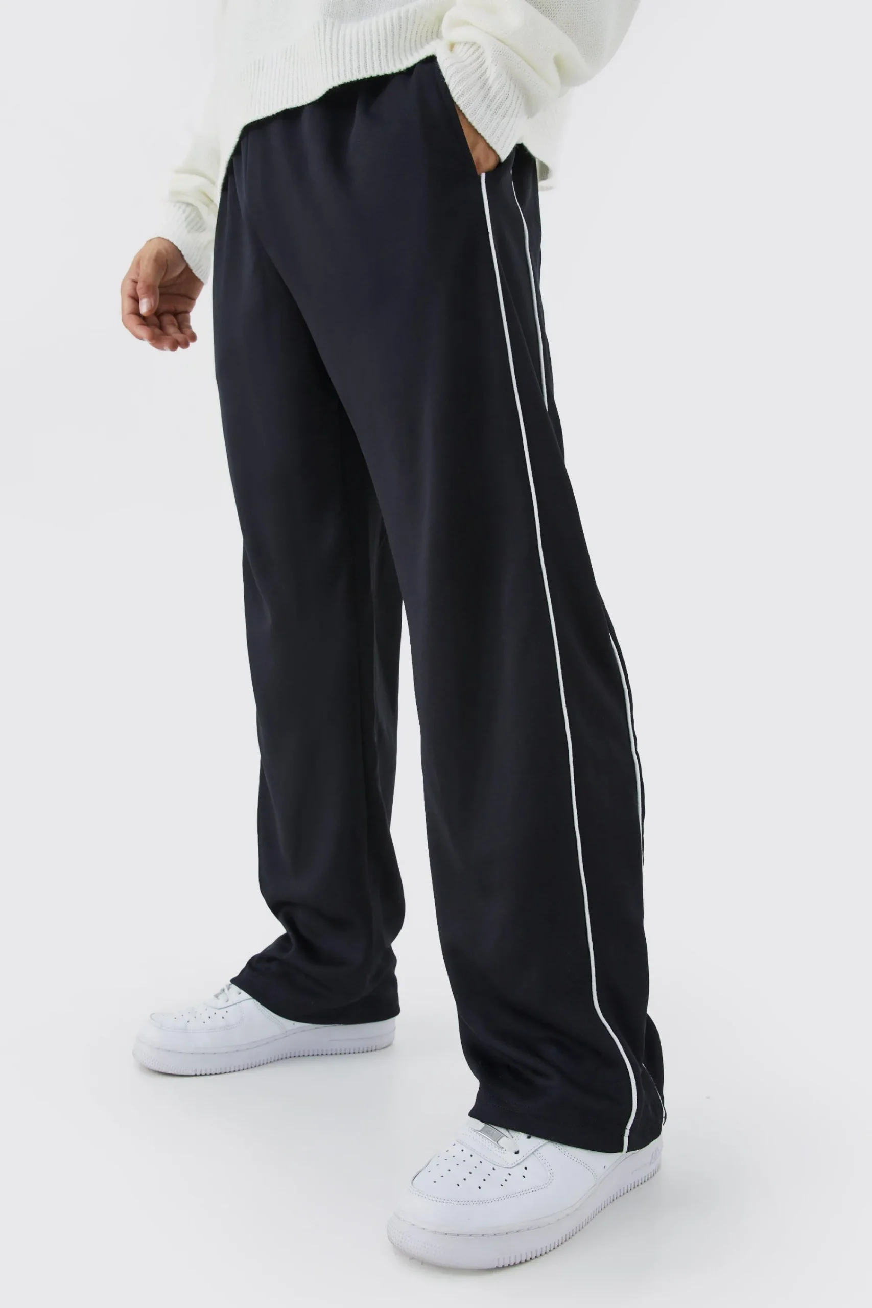 boohooMAN Tricot Wide Leg Jogger | UK| Loungewear|Trousers