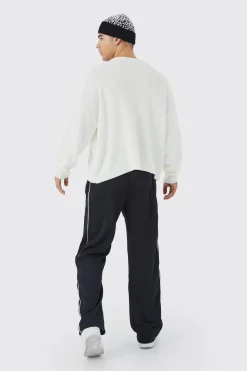 boohooMAN Tricot Wide Leg Jogger | UK| Loungewear|Trousers