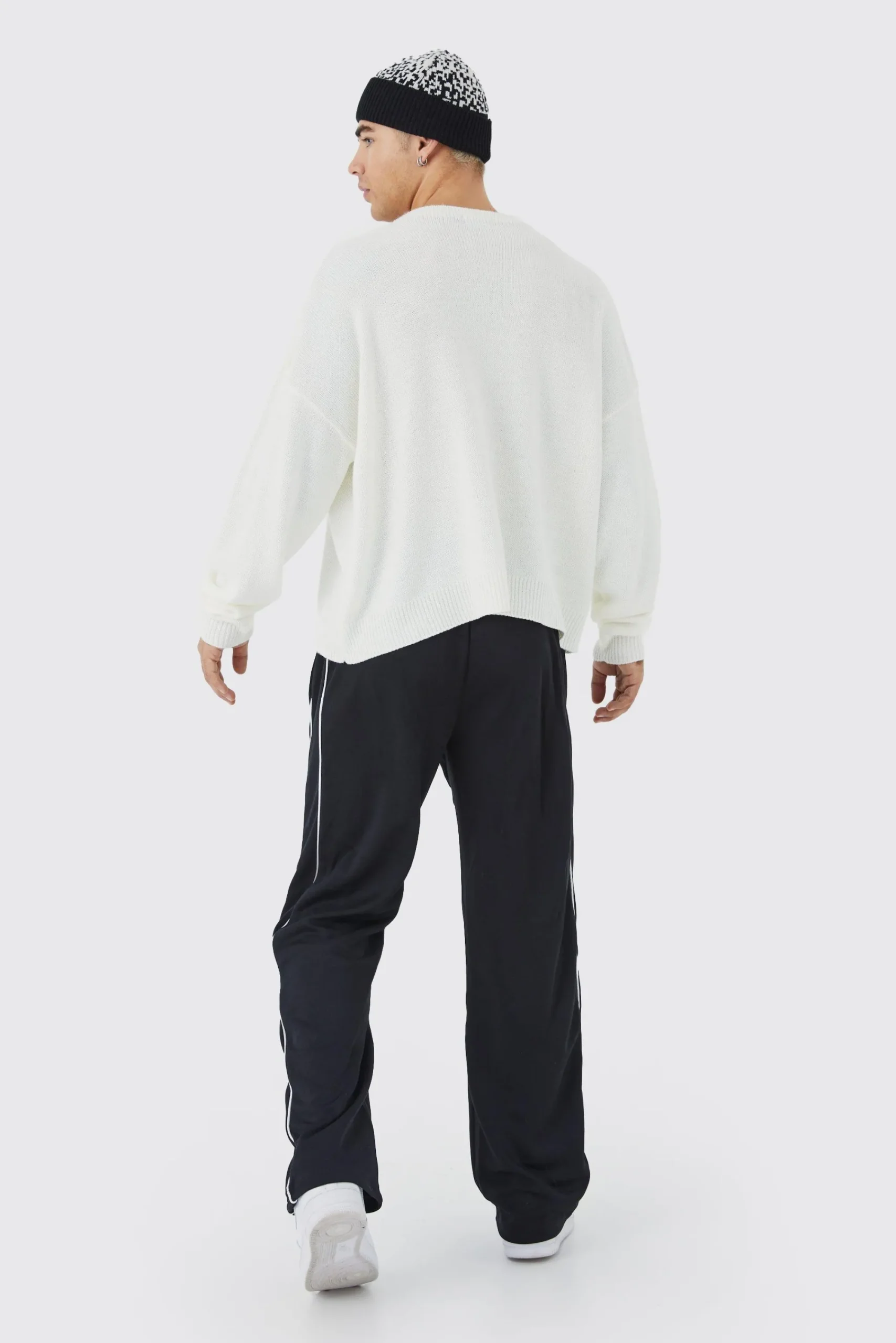 boohooMAN Tricot Wide Leg Jogger | UK| Loungewear|Trousers