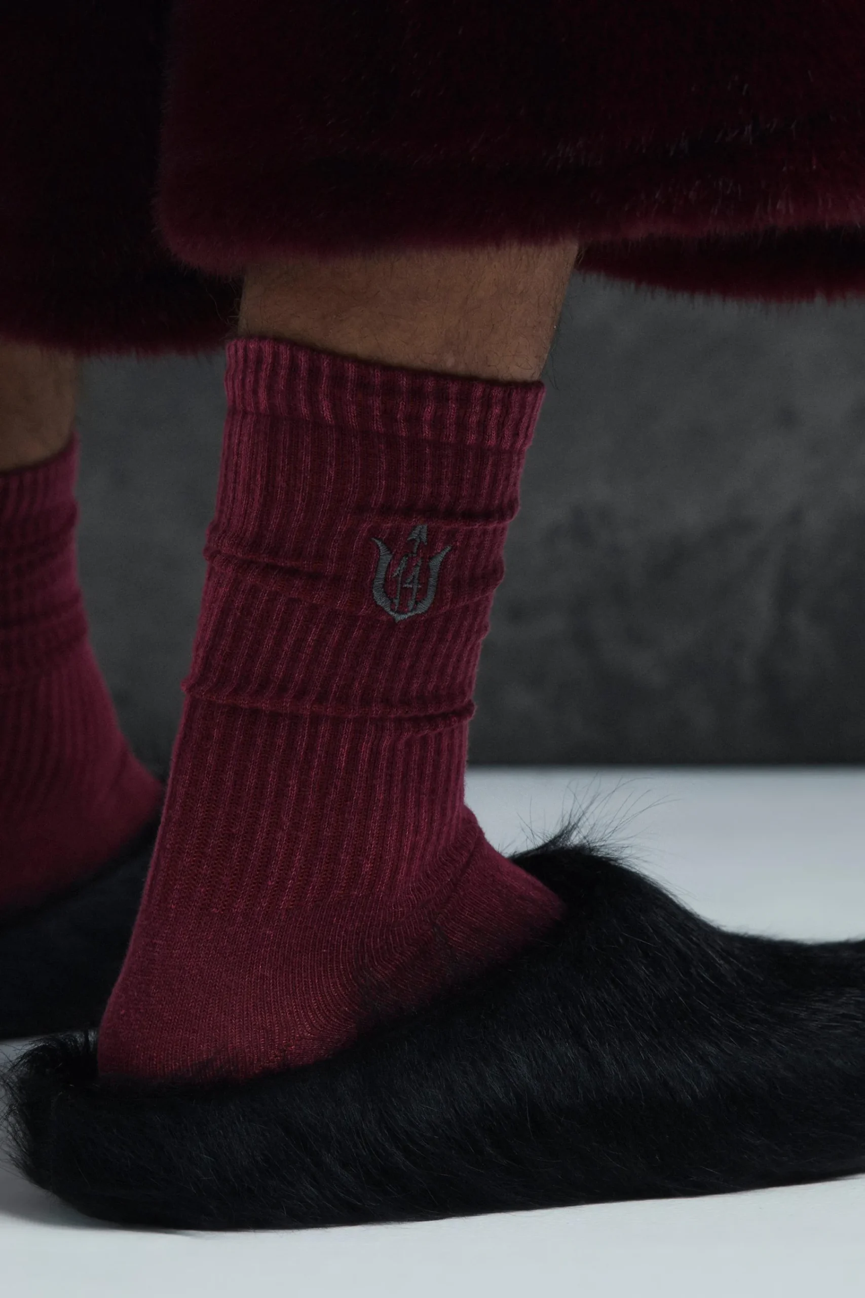 boohooMAN Trippie d Acid Wash Embroide Socks | UK| Underwear & Socks|Underwear & Socks