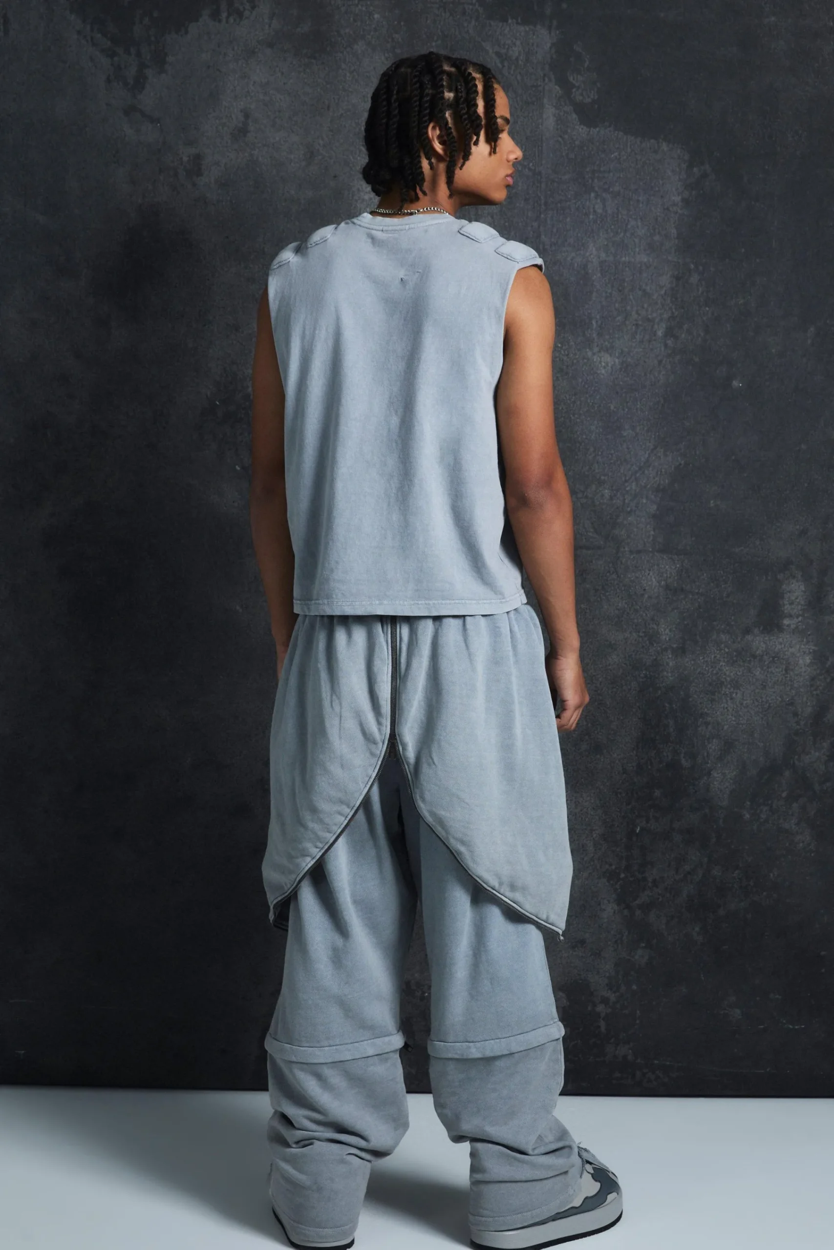 Trippie Redd Baby Fit Heavy Washed Padded Tank | UK^boohooMAN