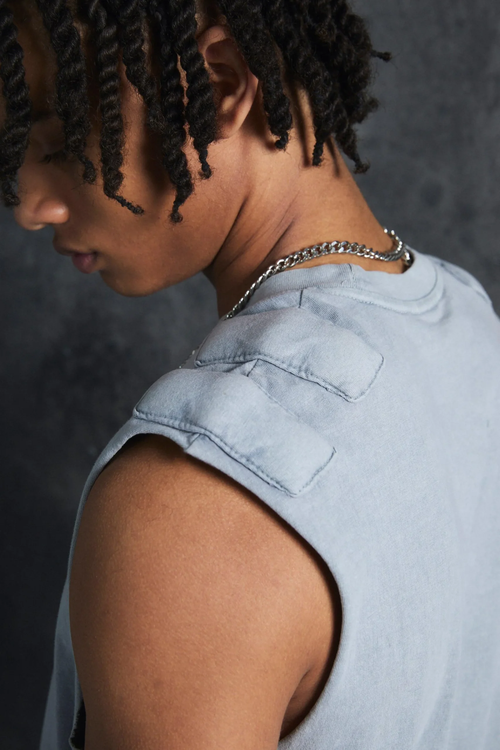 Trippie Redd Baby Fit Heavy Washed Padded Tank | UK^boohooMAN