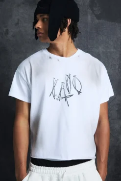 Trippie Redd Baby Fit Heavy Washed 1400 T-shirt | UK^boohooMAN Clearance