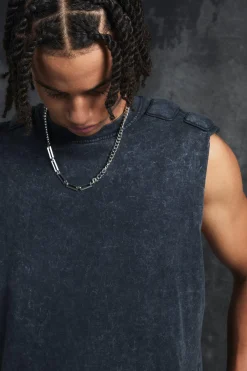 Trippie Redd Baby Fit Heavy Washed Padded Tank | UK^boohooMAN Discount