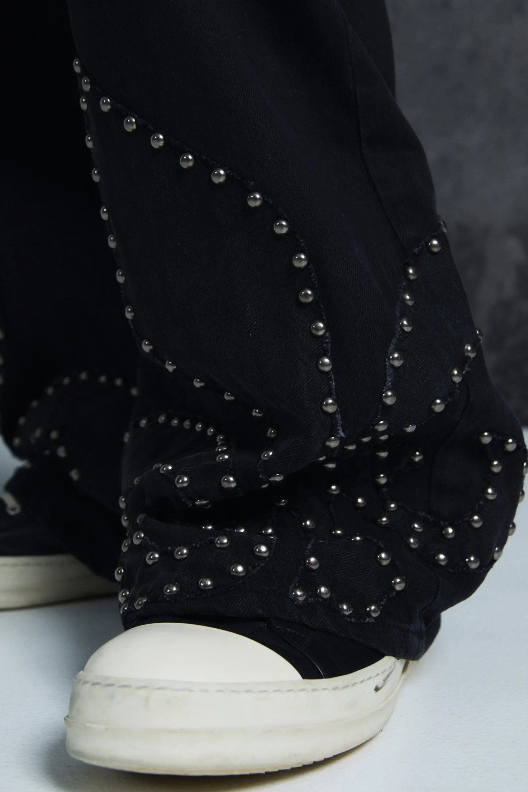 boohooMAN Trippie Redd Baggy Rigid Studded Applique Denim Jeans | UK| Trousers|Jeans