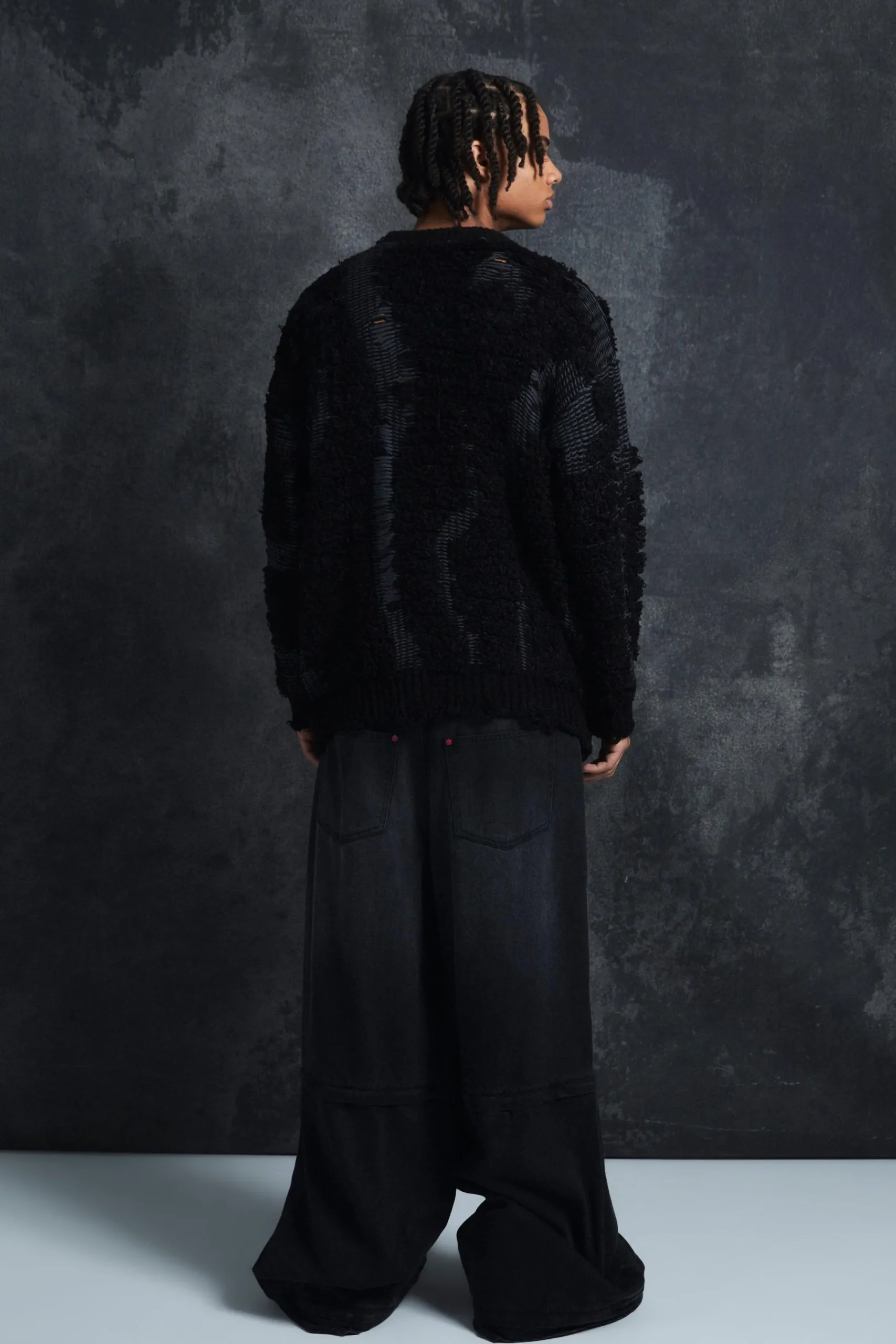 Trippie Redd Drop Stitch Textured Boxy Oversized Jumper | UK^boohooMAN Discount