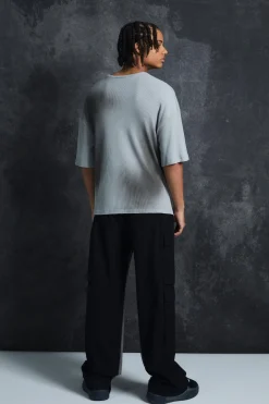 boohooMAN Trippie Redd Elasticated Waist Relaxed Technical Stretch Cargo Trousers | UK| Trousers|Cargos