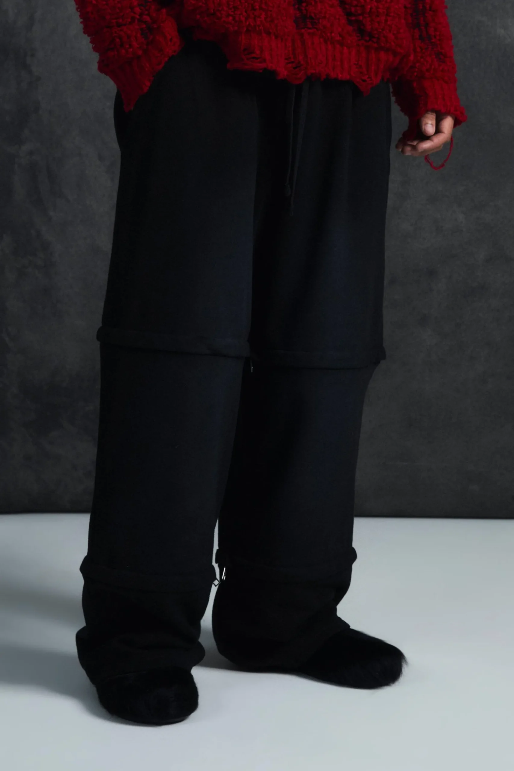 boohooMAN Trippie Redd Extreme Wide Leg Double Waistband Jogger | UK| Trousers|Joggers