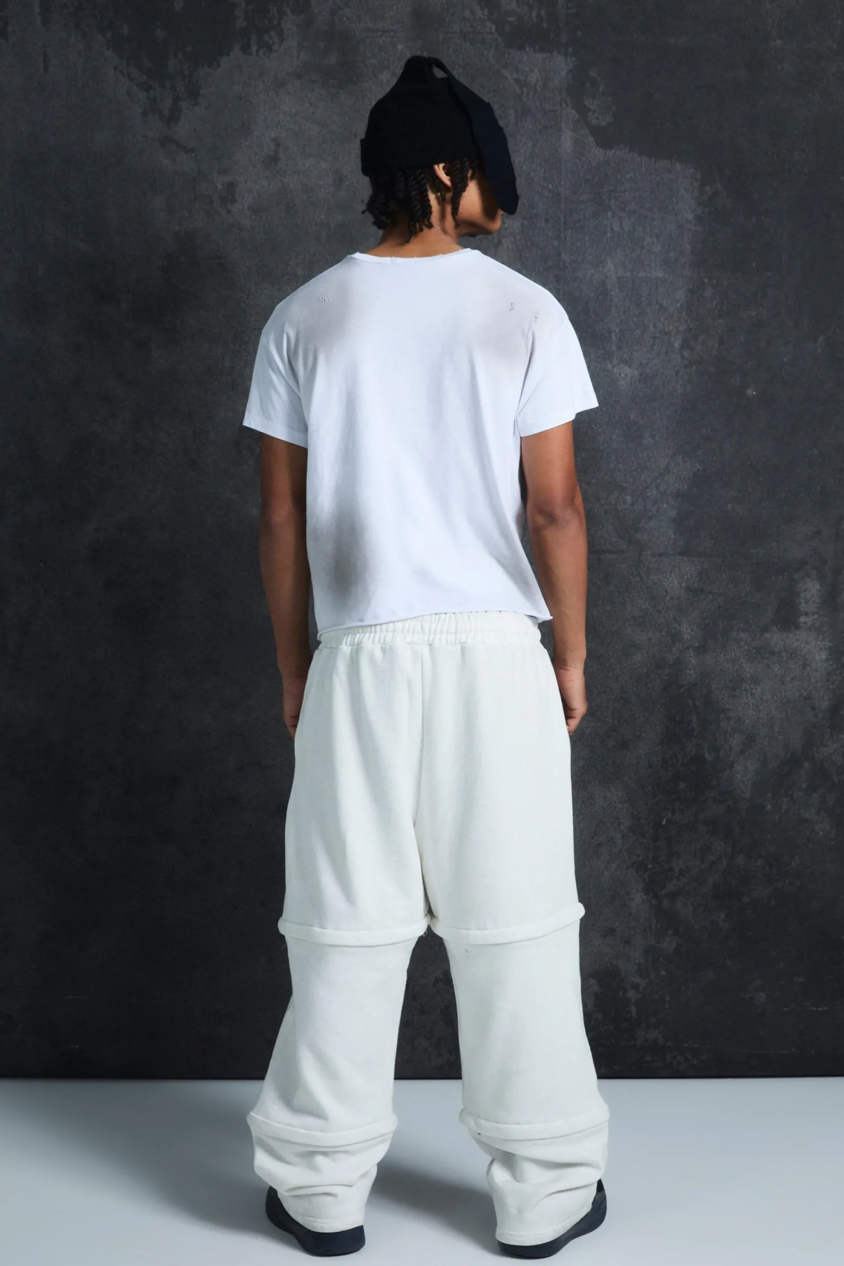 boohooMAN Trippie Redd Extreme Wide Leg Double Waistband Jogger | UK| Trousers|Joggers