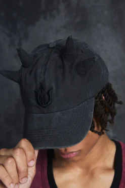 boohooMAN Trippie Redd Graphic Double Horn Cap In | UK| Hats & Caps