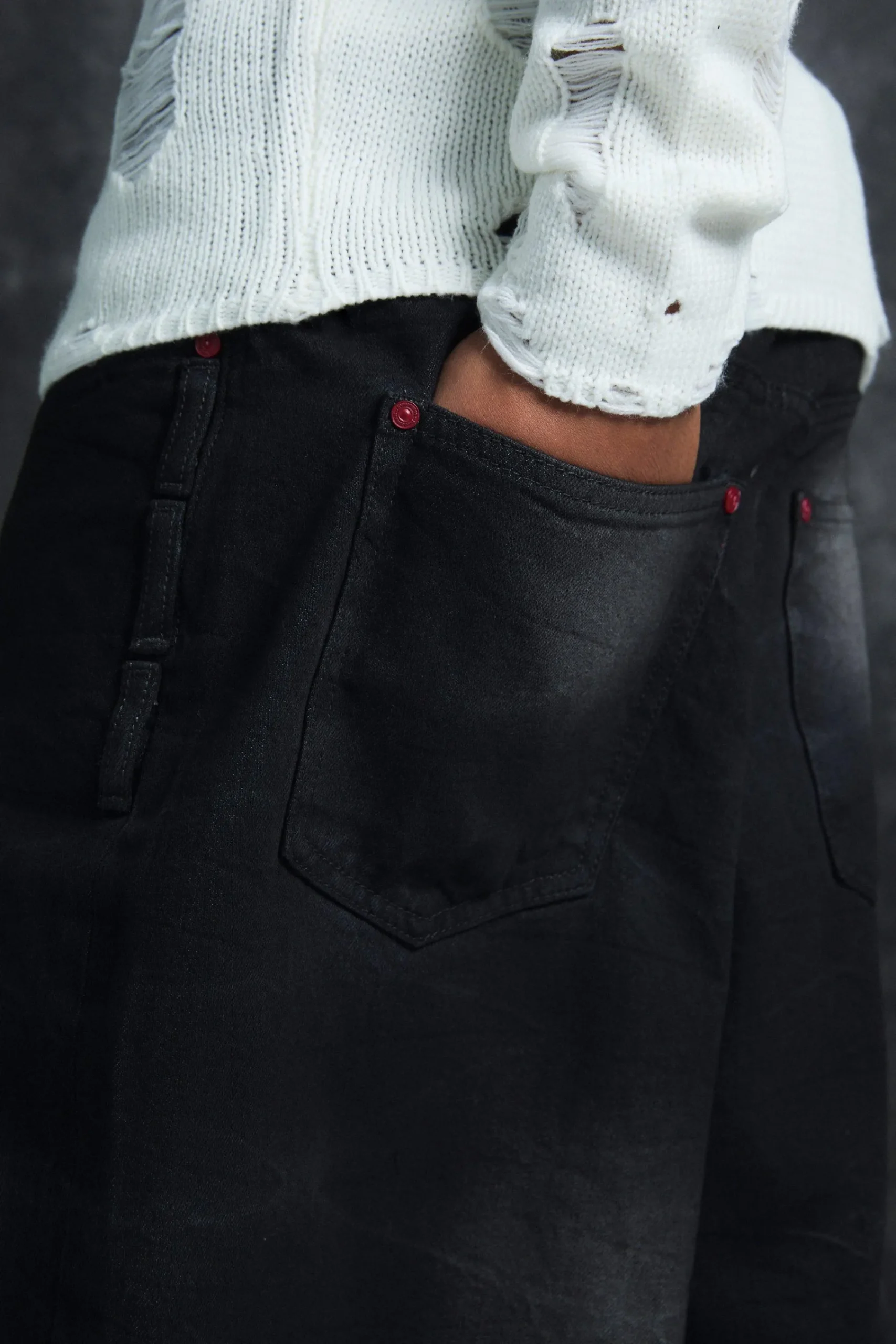 boohooMAN Trippie Redd Long Line Extreme Washed Denim Jorts | UK| Shorts