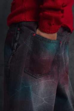 boohooMAN Trippie d Long Line Extreme Washed Denim Jorts | UK| Shorts