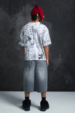 Trippie Redd Oversized Boxy Heavy Washed All Over Print T-shirt | UK^boohooMAN Clearance