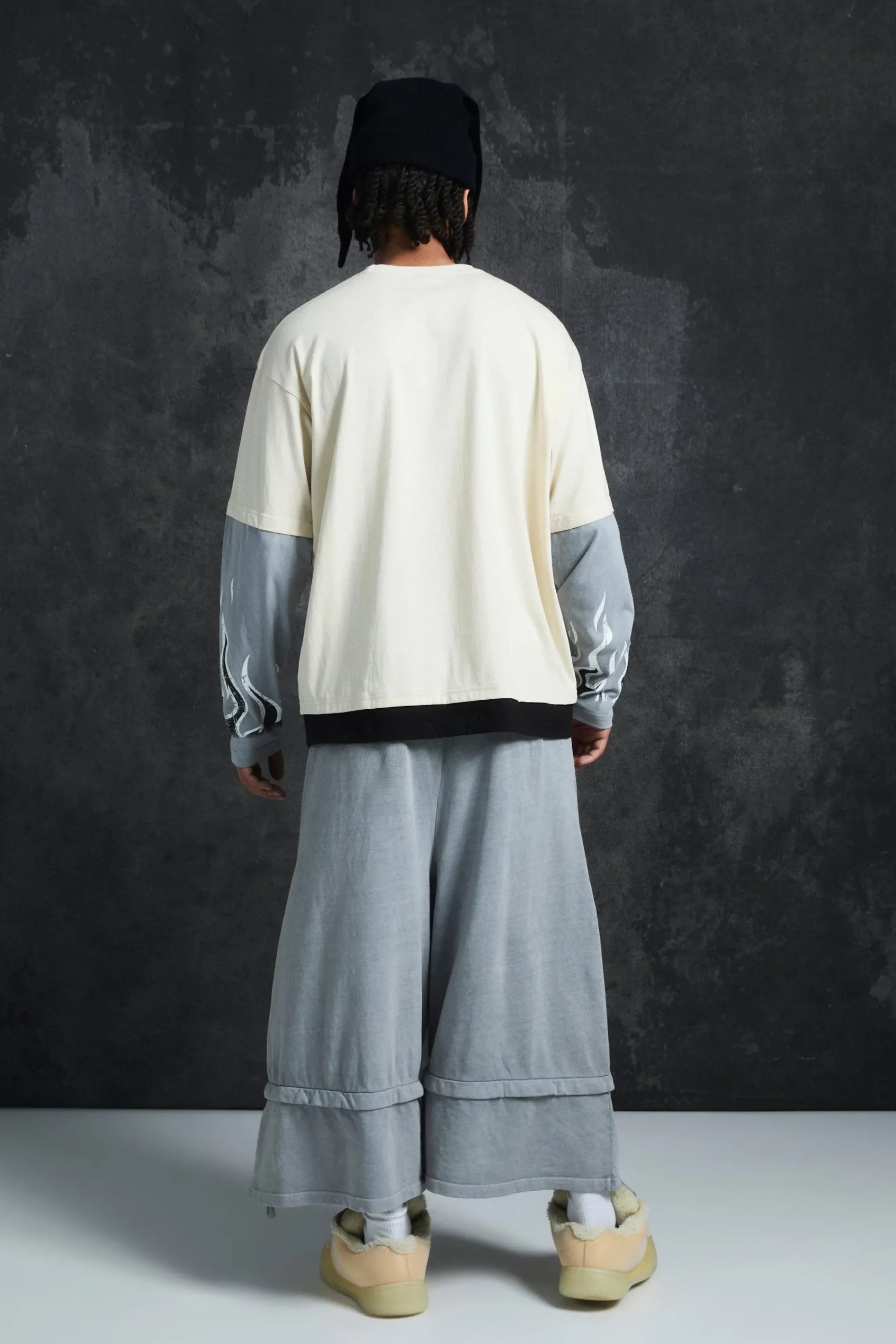 Trippie Redd Oversized Boxy Heavy Washed Faux Layer Flame Print T-shirt | UK^boohooMAN Hot