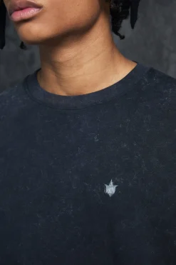 Trippie Redd Oversized Boxy Heavy Washed Faux Layer Flame Print T-shirt | UK^boohooMAN Hot