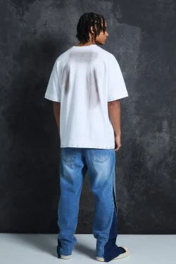 Trippie Redd Oversized Boxy Washed Heavy Weight Ring Detail T-Shirt | UK^boohooMAN