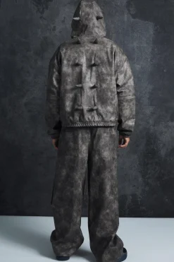 boohooMAN Trippie Redd Oversized Boxy Pu Horn Detail Bomber Jacket In | UK| Coats & Jackets