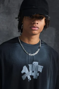 Trippie Redd Oversized Boxy Heavy Washed 14 T-shirt | UK^boohooMAN Outlet