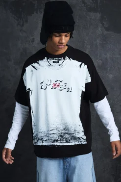 Trippie Redd Oversized Heavy Weight Printed T-Shirt | UK^boohooMAN Hot