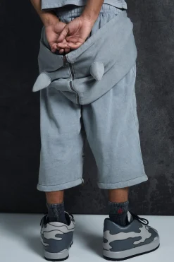 boohooMAN Trippie Redd Oversized Heavy Washed Horn Hooded Jogger | UK| Trousers|Joggers