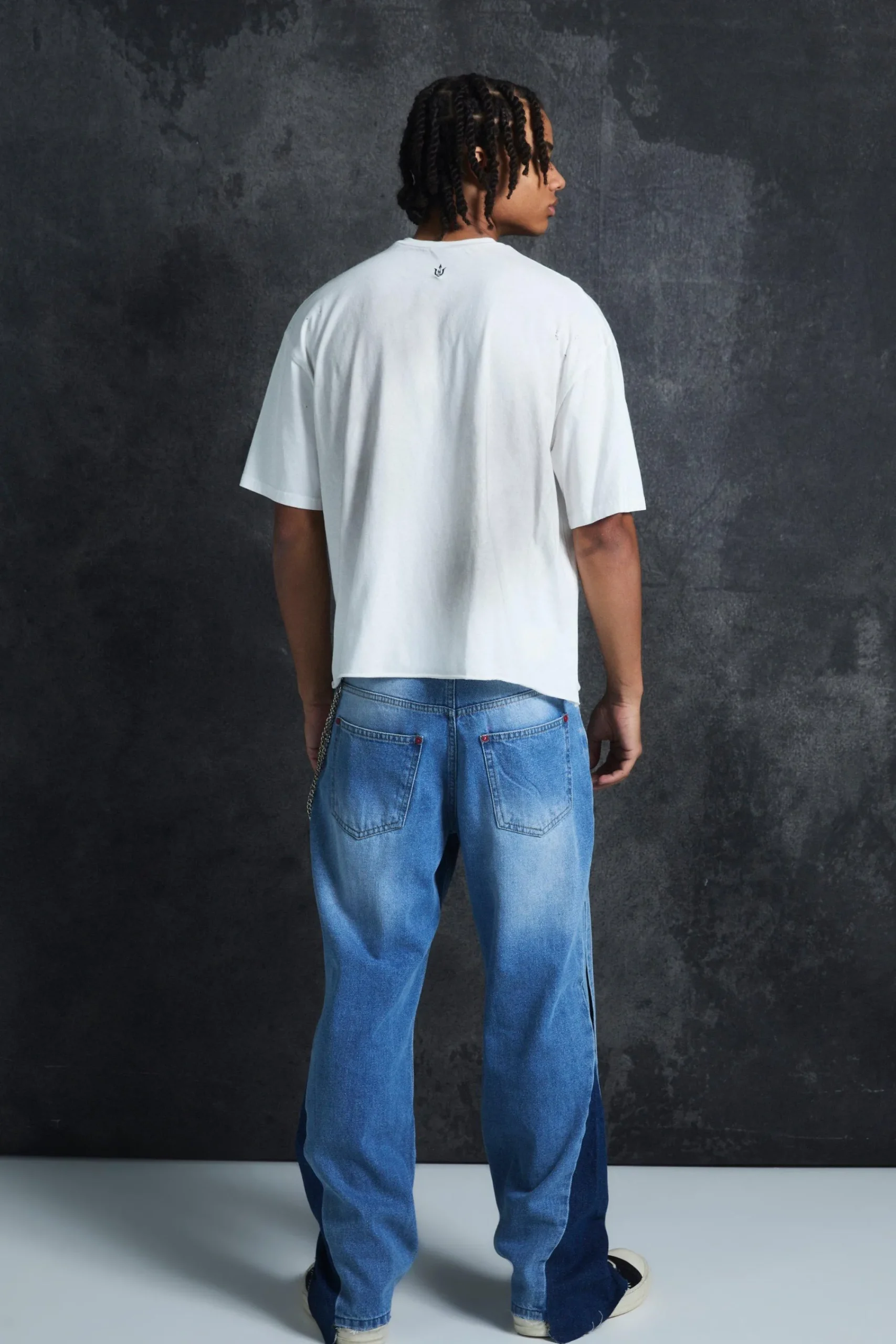 boohooMAN Trippie Redd Relaxed Rigid Gusset Panel Denim Jeans | UK| Trousers|Jeans
