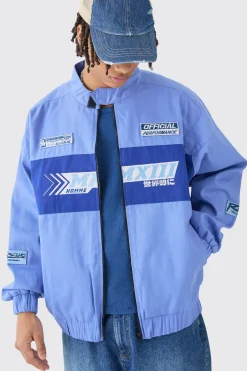 boohooMAN Twill Moto Jacket In | UK| Coats & Jackets