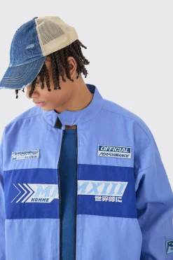 boohooMAN Twill Moto Jacket In | UK| Coats & Jackets