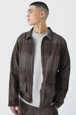 boohooMAN Twill Tie Dye Harrington Jacket | UK| Sets & Co-Ords