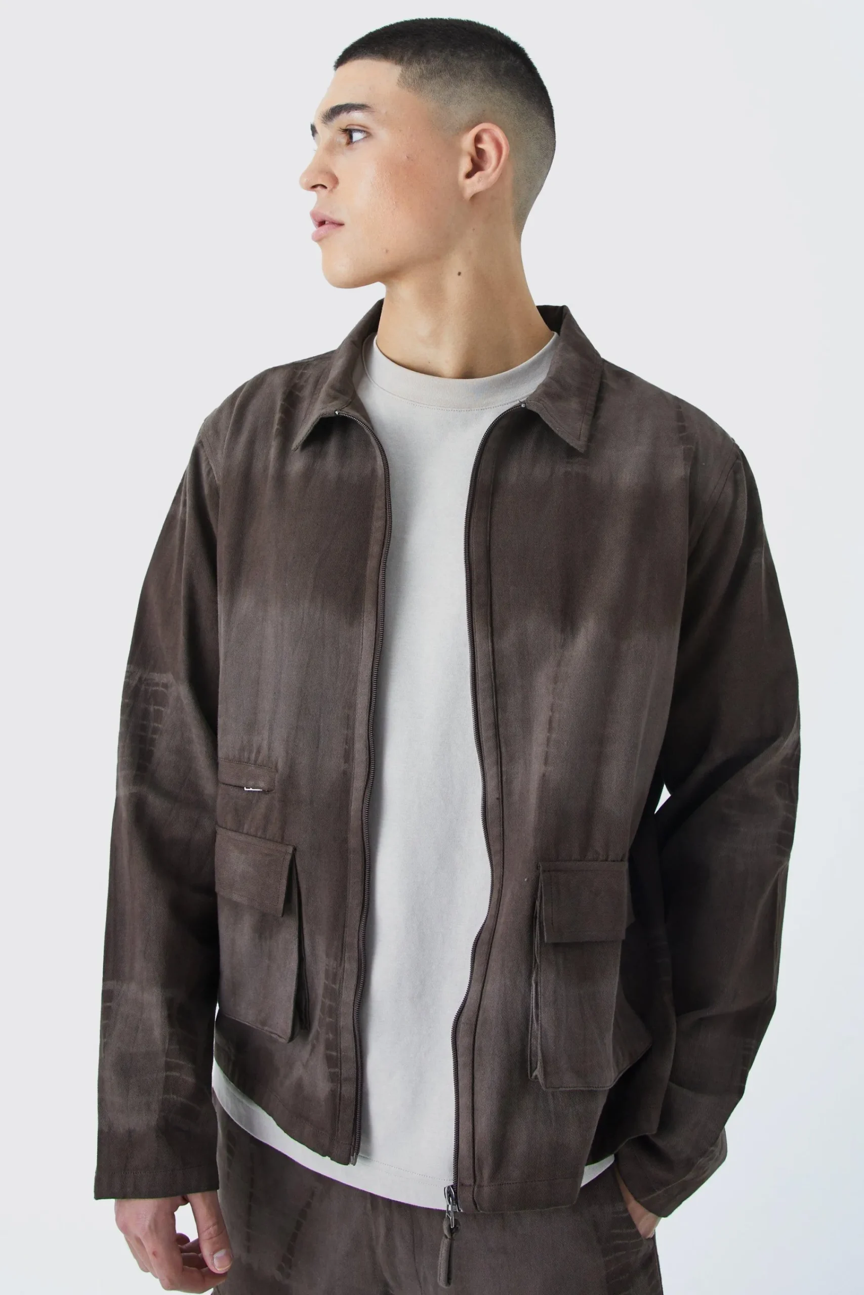 boohooMAN Twill Tie Dye Harrington Jacket | UK| Sets & Co-Ords