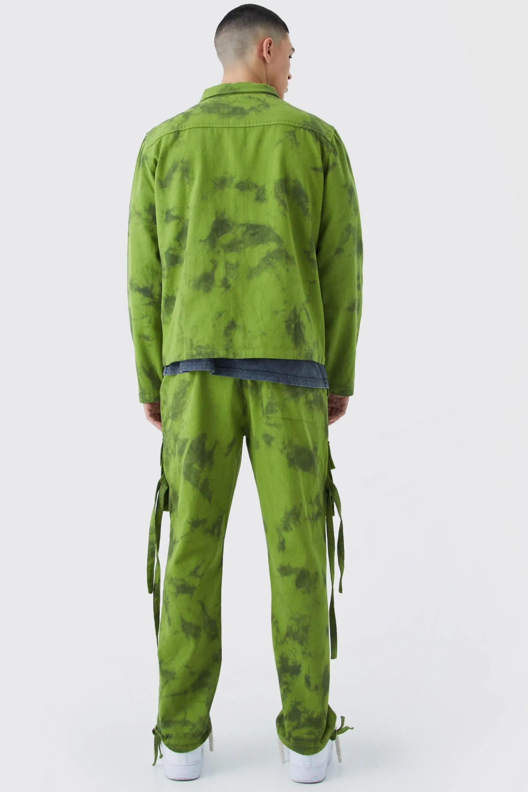 boohooMAN Twill Tie Dye Harrington Set | UK| Sets & Co-Ords