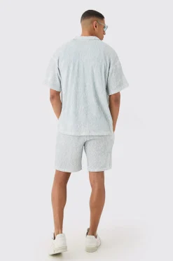 boohooMAN Two Tone Boxy Ripple Pleated Shirt | UK| Shirts