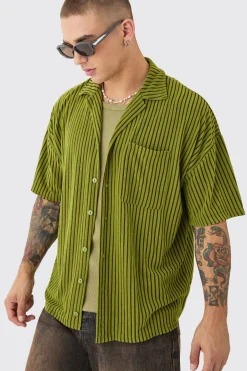 boohooMAN Two Tone Towelling Boxy Shirt | UK| Shirts