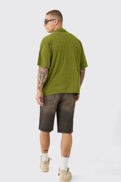 boohooMAN Two Tone Towelling Boxy Shirt | UK| Shirts