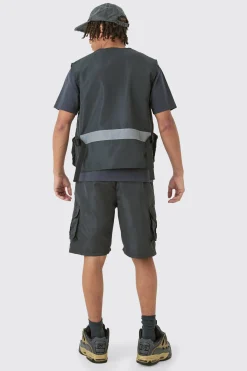 boohooMAN Utility Vest & Short Set | UK| Sets & Co-Ords