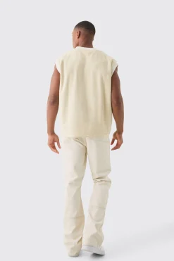 V Neck Limited Edition Towelling Sweater Vest | UK^boohooMAN