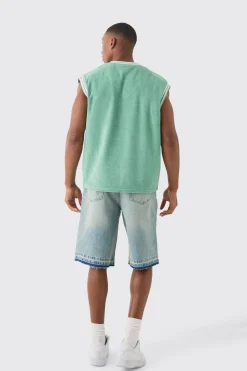 V Neck Limited Edition Towelling Sweater Vest | UK^boohooMAN Outlet